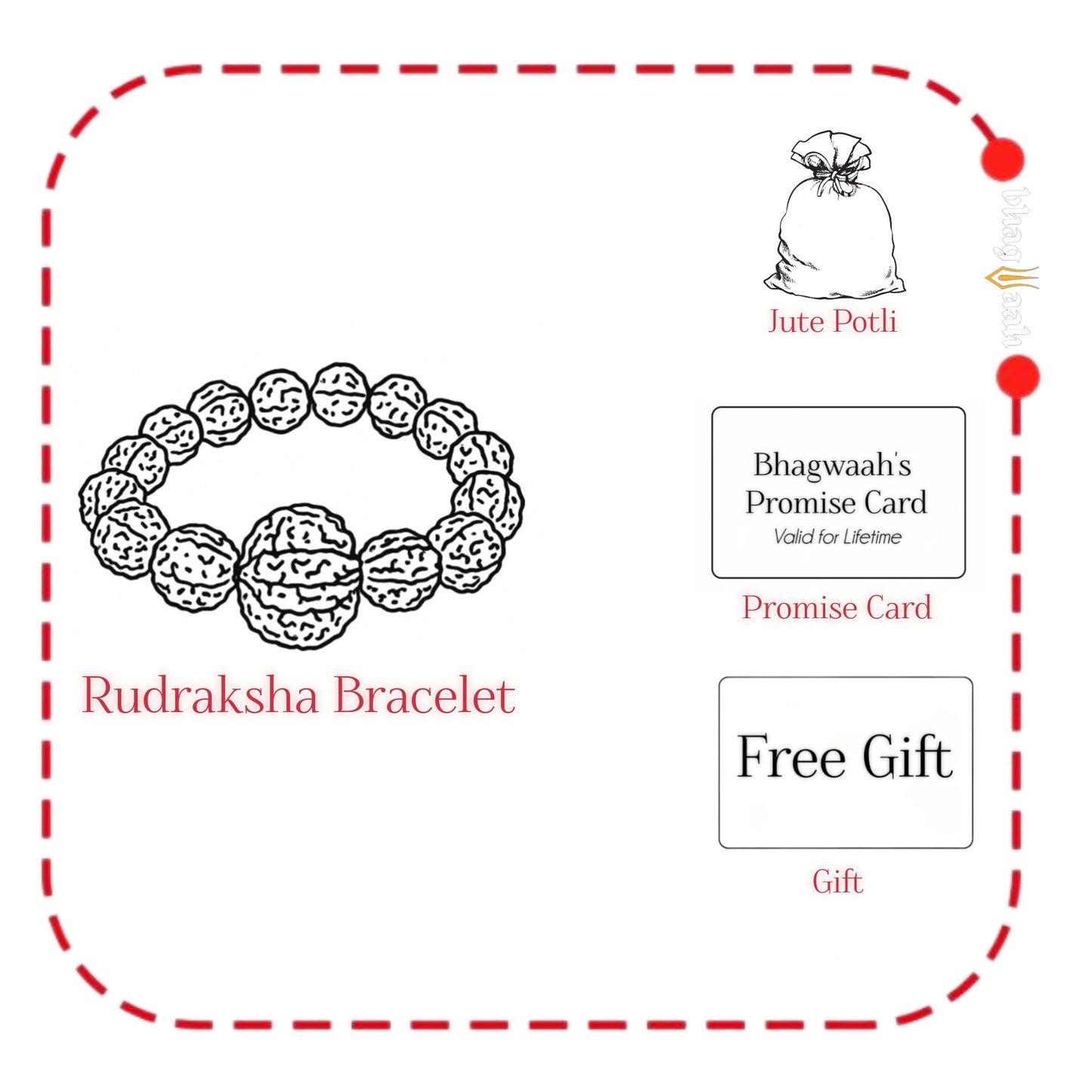 Super Bracelet ( Rudraksha + Love Stones )