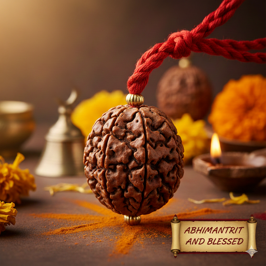 Nepali 7 Mukhi Abhimantrit Rudraksha from Mukheshwar Dham Temple