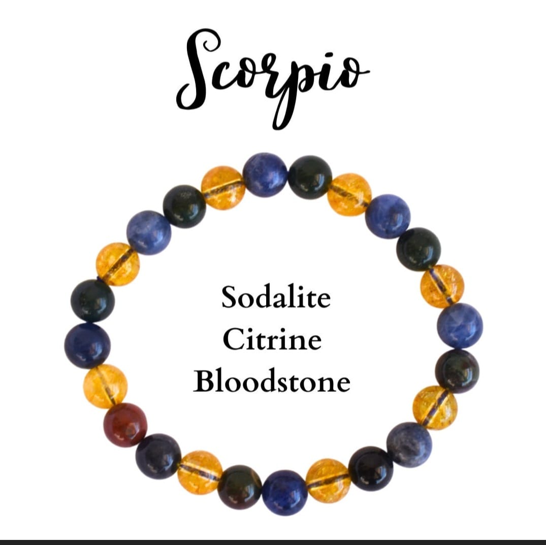 Zodiac Energy Crystal Bracelet Collection ( Authentic Stones & Lab Tested Certificate )