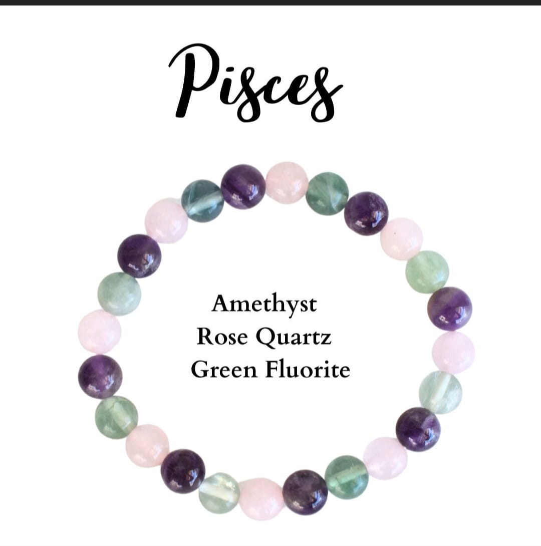 Zodiac Energy Crystal Bracelet Collection ( Authentic Stones & Lab Tested Certificate )